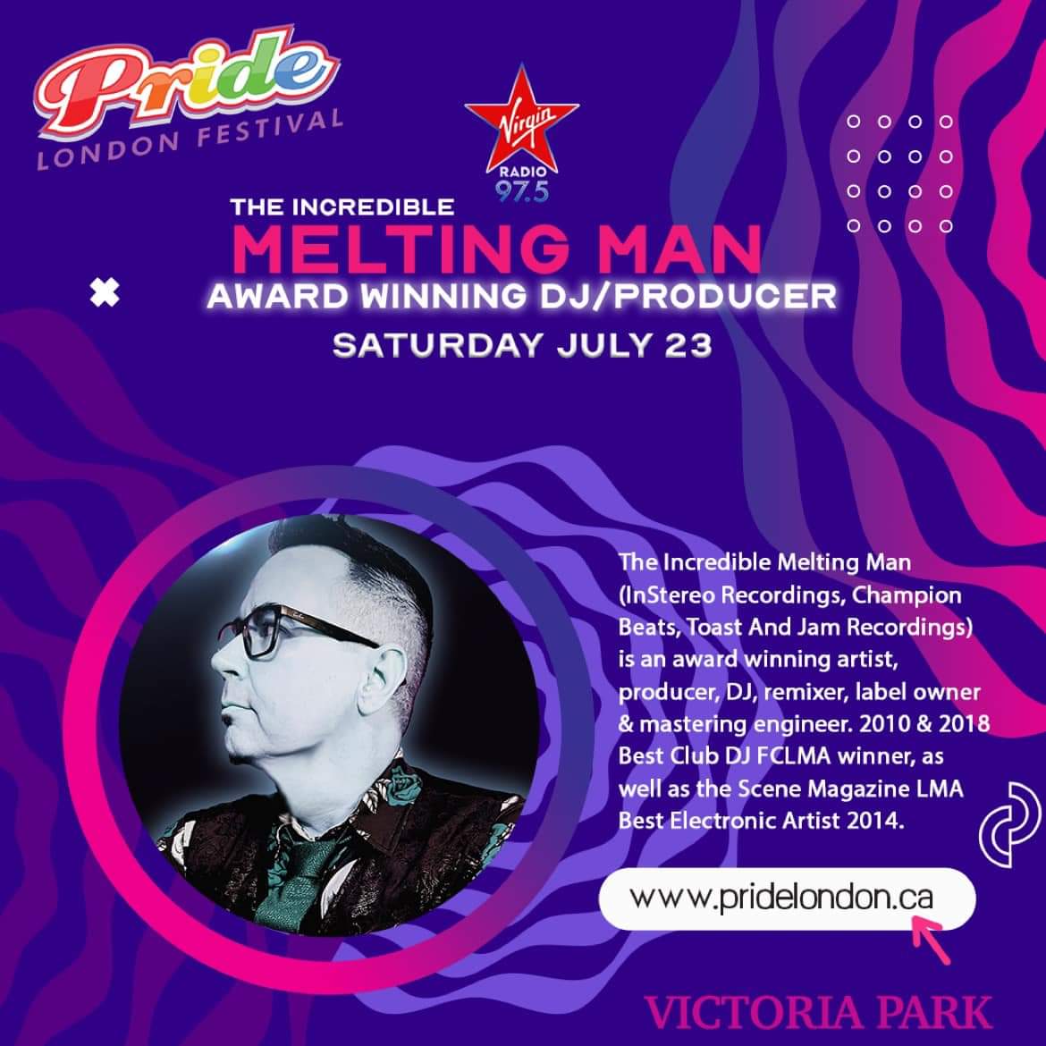 Happy to announce I’ll be spinning a set to kick of the Pride festivities Sat July 23rd in Victoria Park. 11:30am-12:30pm then that night I’m playing with DJ Dan at Rum Runners!! It’s going to be a crazy day!!