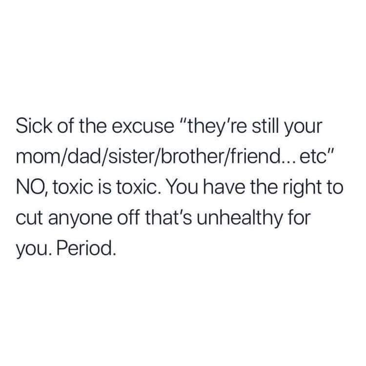 S70265308Brenda's tweet photo. 💯 #Lettoxicgo #beyou #Unhealthy #healthylifestyle #healthyhabits #toxicpeople #toxicrelationships #ToxicFamily https://t.co/ma71rwiAmZ