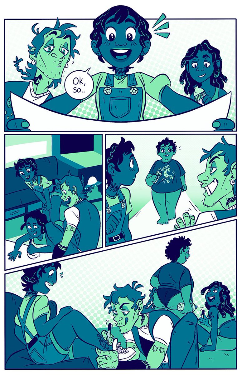 KingFatKat's tweet image. Time for a fresh new @sticknpokecomic  tweet

@mdlabick and I are currently working on a romance comic together! Follow Mal as she goes on tour with her favorite band, the Crawmamas~

Read on Tapas!: tapas.io/series/Stick-n…
Read on Webtoon!: tinyurl.com/23yytuz9