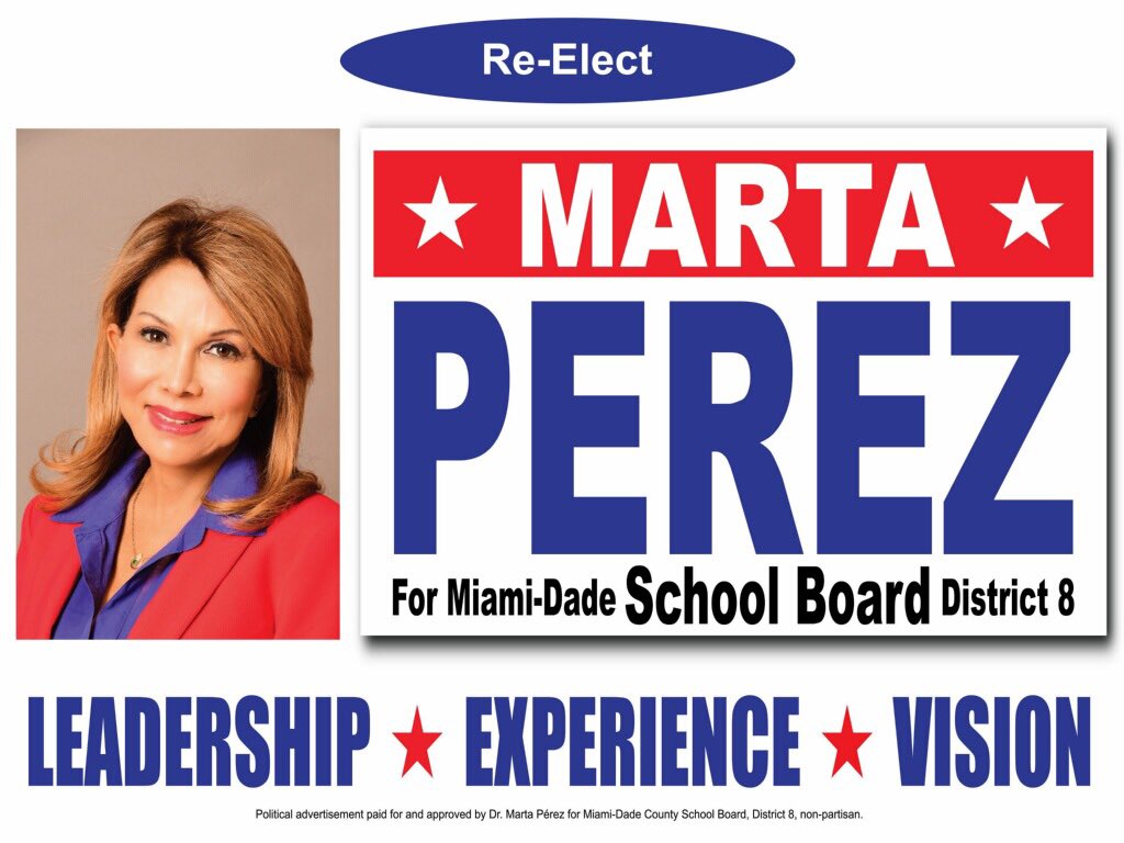 JuankyDiaz's tweet photo. Vote for Dr. Marta Perez for the @MDCPS See more https://t.co/chejohMqJj
Please select #136 @MartaPerezMiami at the voting booth- Aug 23rd! #civicduty #fortheteachers @Meilan2Meilan @edgaruribejr #work #framily #cpe #coralparkelementary #volunteer https://t.co/4nzvI5NpQi