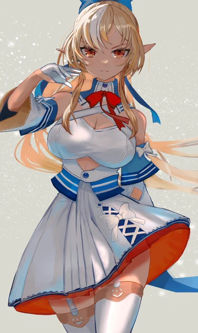 lack様()の配信で添削いただいたのを参考に、以前描いたフレアちゃんをリテイクしました自分の限界値まで描いた!と思ってもプロの添削でこんなに改善できる#珈琲紳士の部屋 
