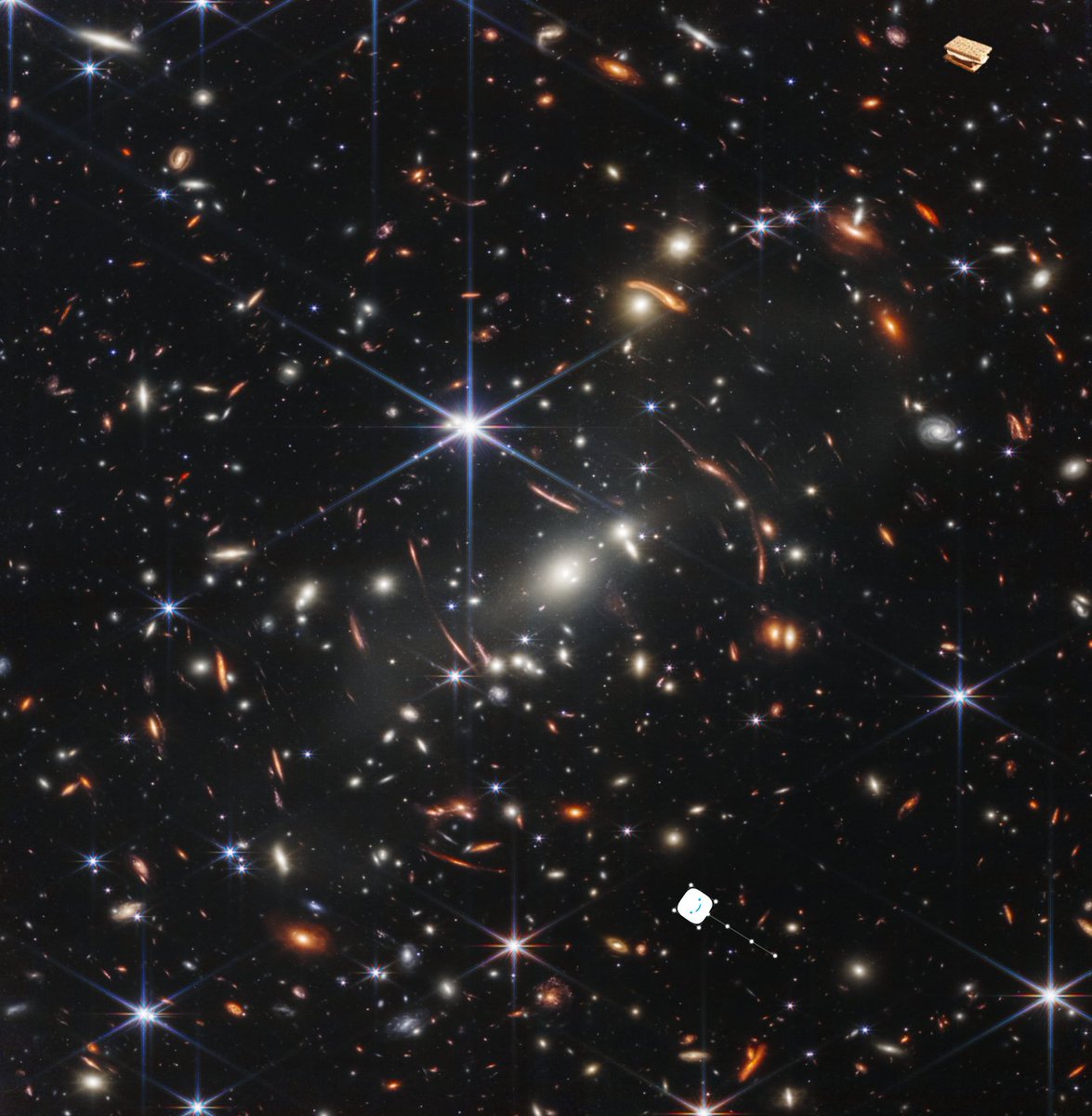 . <a href="/NASA/">NASA</a>  Thanks for capturing S’morion with the James Webb Space Telescope! Pinch, zoom and leave a comment when you find it. #GoSmoregazing