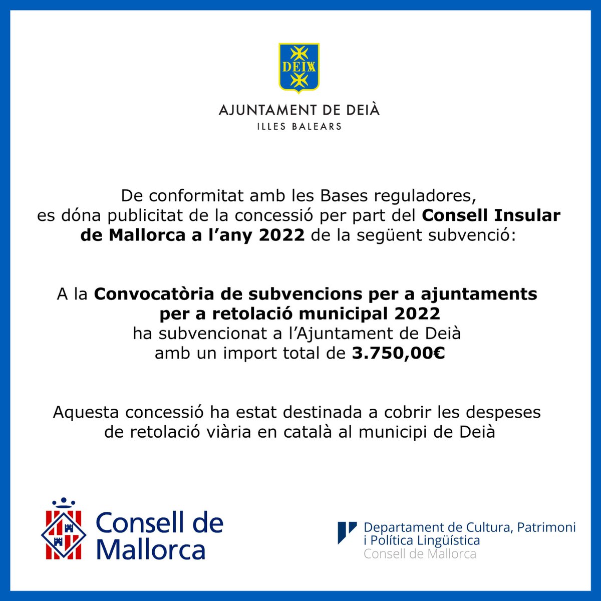 Ajuntament de Deià (@ajuntamentdeia) on Twitter photo 