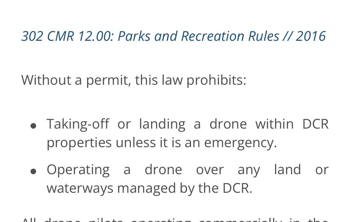 TrekNewEngland's tweet photo. @jonathanruppre question.
Our of curiosity legal is the second part of this law. DCR is basically a Mass Gov agency that owns a lot of property, and the signs are everywhere. I read ur article on Singer vs City of Newton. Can an agency restrict their airspace use w/o a TFR https://t.co/j8sECSxj7f