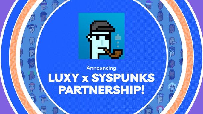 Hayess5178's tweet image. The #SysPunks #NFT Mint starts later today (July 13th) at 6pm UTC. Be part of @syscoin history and own one of the first official #NFTs on #Syscoin. You can get discount by holding $LUXY @Luxy_io token. $LUXY is on @PegasysDEX app.pegasys.finance

Site syspunks.org