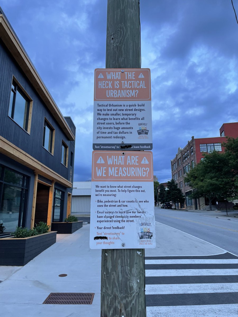 Adrienne Shulman (@age_shulman) on Twitter photo Amazing! #Agile design principles applied to city planning! 👏👏👏
<a href="/CityofAsheville/">City of Asheville</a> makes small, temporary changes to learn how bikers, pedestrians and drivers use city streets before spending big money on permanent changes.
#tacticalurbanism Amazing! #Agile design principles applied to city planning! 👏👏👏
<a href="/CityofAsheville/">City of Asheville</a> makes small, temporary changes to learn how bikers, pedestrians and drivers use city streets before spending big money on permanent changes.
#tacticalurbanism