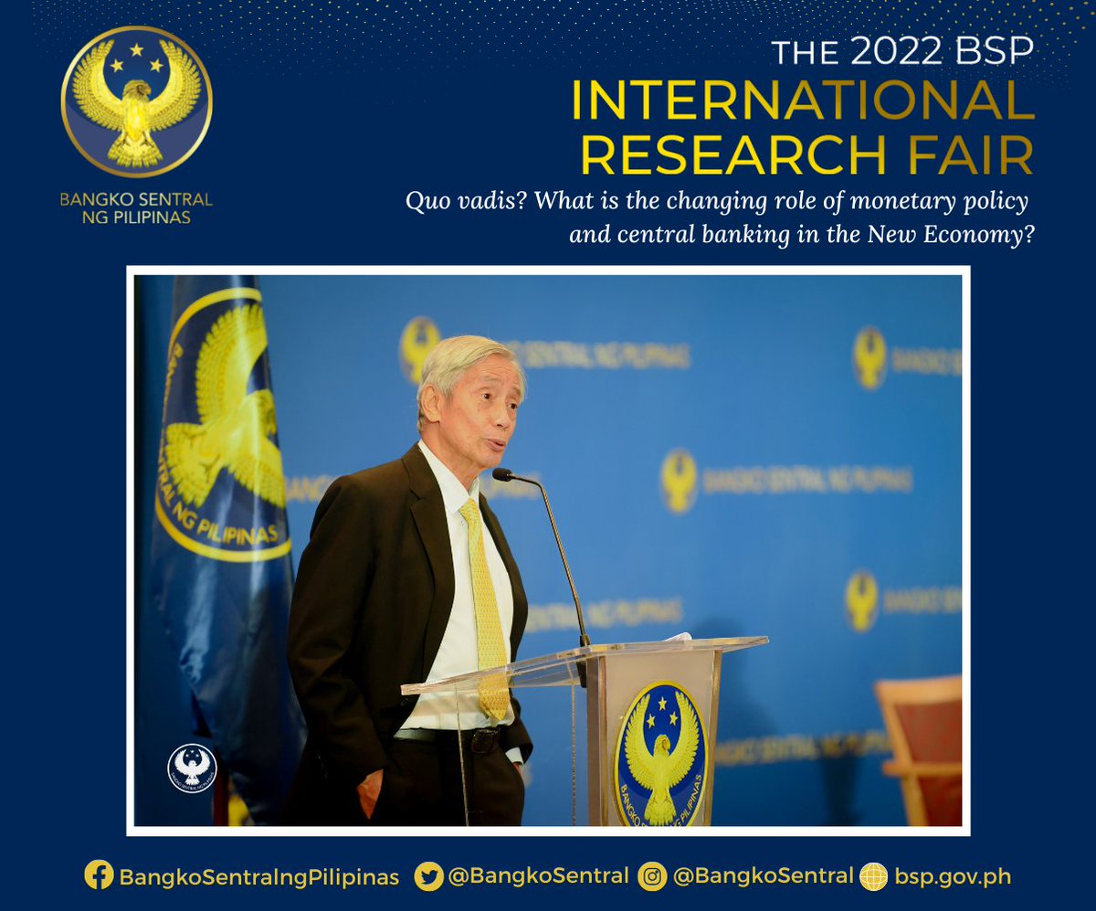 #BSP Governor Felipe M. Medalla delivered his insights on the role of central banks in supporting inclusive growth amid new headwinds in the post-pandemic global economy during the first day of The 2022 BSP International Research Fair. 

Watch Day 2 here: fb.watch/edSLSsX9XY/