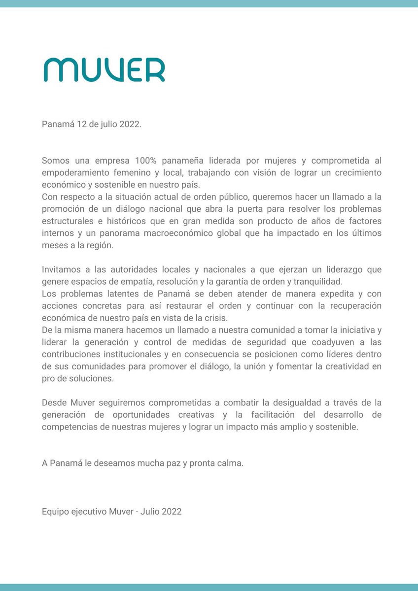 MuverP's tweet photo. No podemos quedarnos calladas ante los acontecimientos de los últimos días. Aquí les compartimos nuestros pensamientos y deseos de paz y reconciliación. https://t.co/XmqzcK8QQr