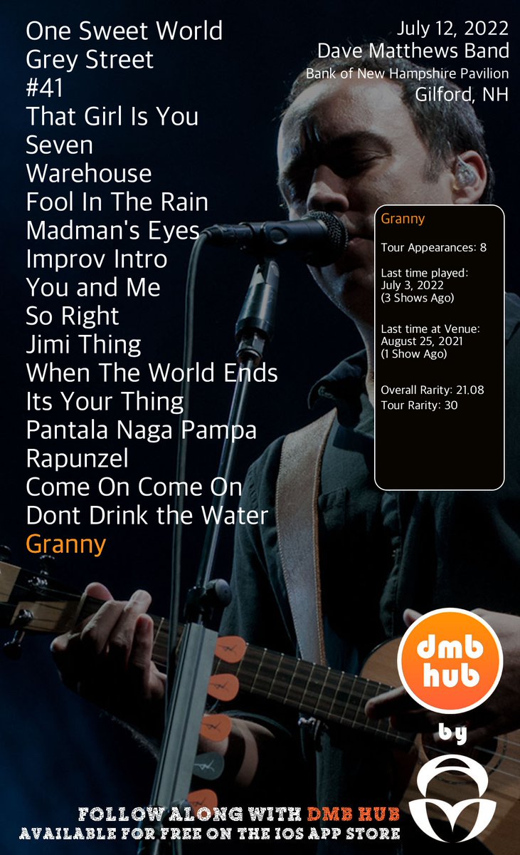 DMB Live Setlist tweet media