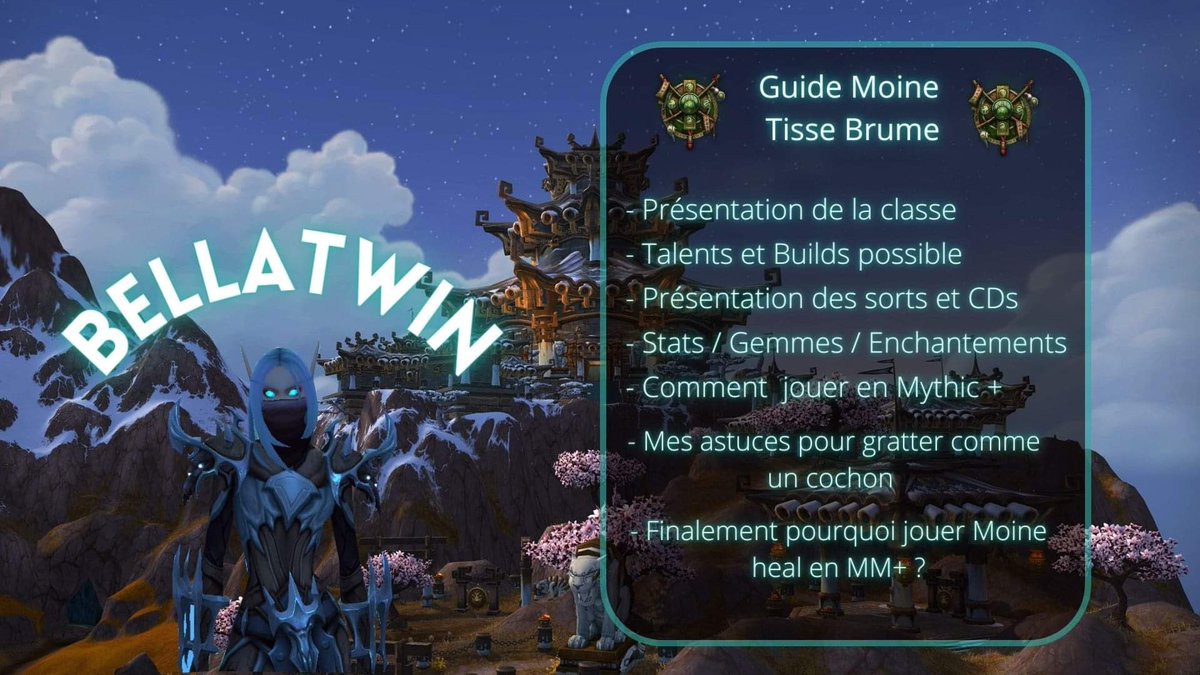Beberoo7's tweet photo. Hey ! Pour préparer la nouvelle saison de @Warcraft je vous prépare un petit guide du Moine tisse brume sur ma chaîne YouTube ! Voici pour vous faire patienter un petit teaser.  #worldofwarcraft https://t.co/USqx4AK6sJ