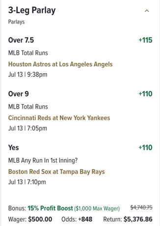 OddsJam's tweet photo. 🚨 $250 Giveaway 🚨

One person who Retweets will receive $250 CASH from OddsJam if this 3-leg Positive EV parlay hits. Just retweet!

Also, check out the FREE OddsJam mobile app for sports betting research 👉 https://t.co/km5JVYvLIl

#GamblingTwitter #BettingTwitter #MLBPicks https://t.co/LyMg3kyeKr