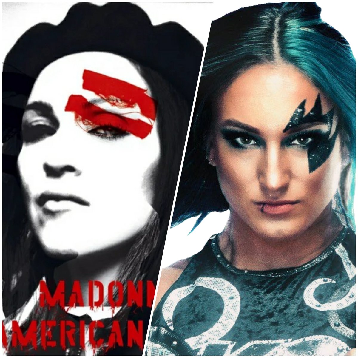 AEW_notes's tweet photo. Still catching up on the last couple weeks of notes after a long work road trip. Until then ... never noticed this celeb/wrestler resemblance until tonight. @Madonna, @callmekrisstat https://t.co/lF9XWd0d5X