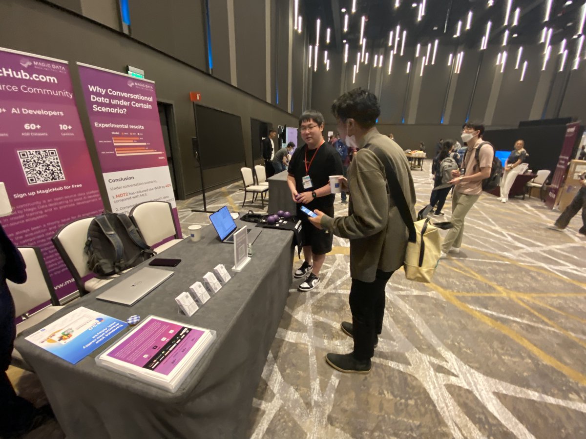Magic_Data_Tech's tweet photo. Thank you to everyone who stopped by our booth at #NAACL2022! Join our team at booth #13 to learn more about how Magic Data off-the-shelf datasets enable better performance of ML models.

#naacl2022 #nlp #machinelearning #magicdata #datasets https://t.co/vxeirOJ8ZB