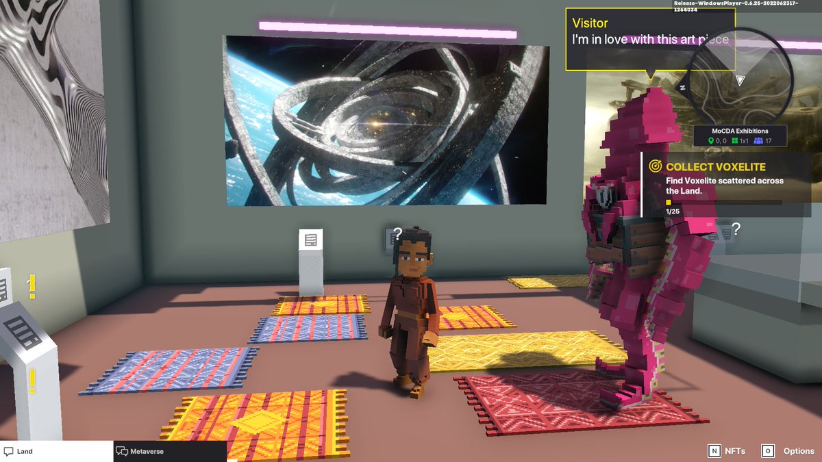 BarathamW's tweet photo. @TheSandboxGame @MOCDA_ I just participated in the #TheSandbox weekly contest for a chance to win 200 mSAND! Here is my favorite piece from the ‘Impossible Worlds’ exhibition, check out my screenshot below!
👇 https://t.co/t9T0uMSda5