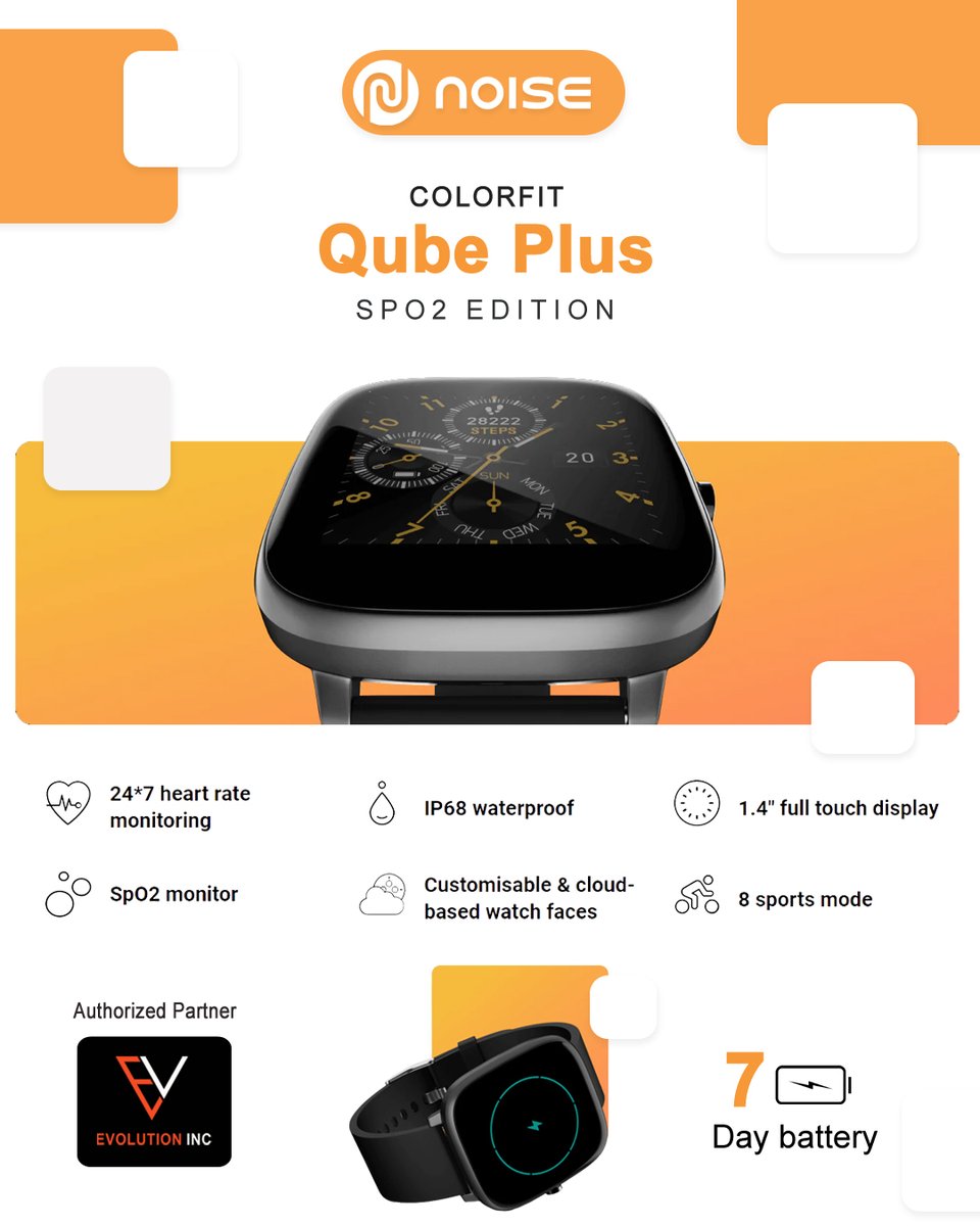 evolutioninc_'s tweet photo. Noise ColorFit Qube Plus Smart Watch 1.4" full touch display &amp; SpO2 monitor
Evolution Inc - business@evonext.in
#ColorFitQube #noisesmartwatch #evolutionincindia #distributors #india #watches #smartwatch #fitness #smartphone #sports #noisewatch #noise #health https://t.co/EGa1jpVoET