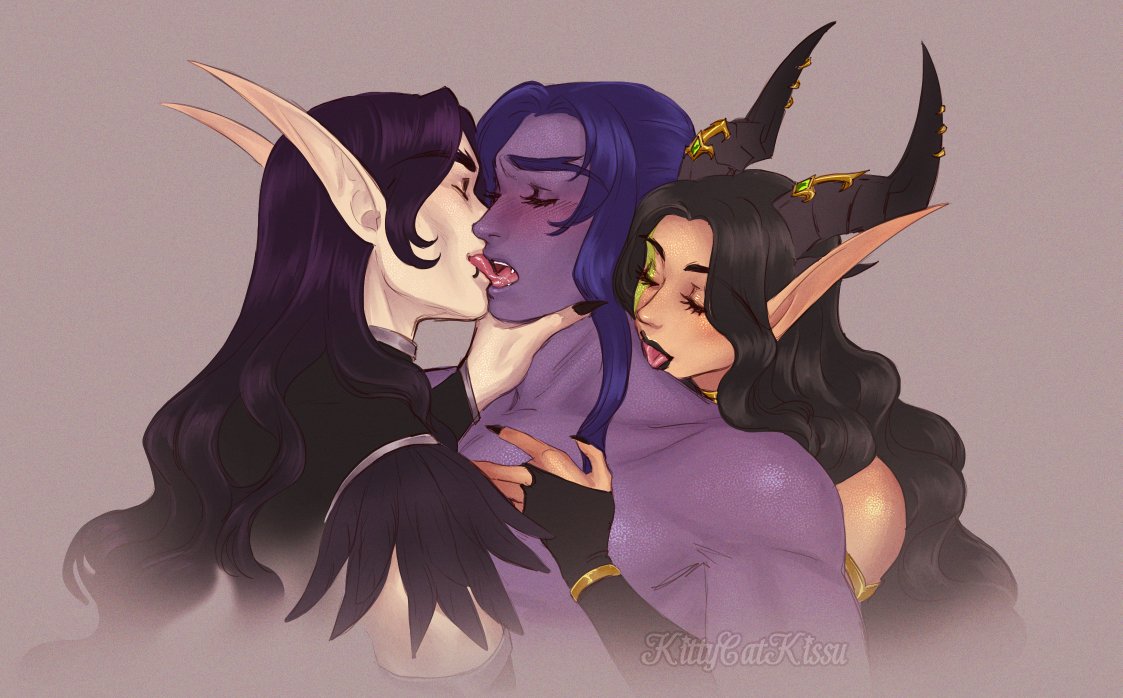 Super quick ko-fi kiss comms from my private server for @neiradine @PalitaniaArt and @EzralygosC
