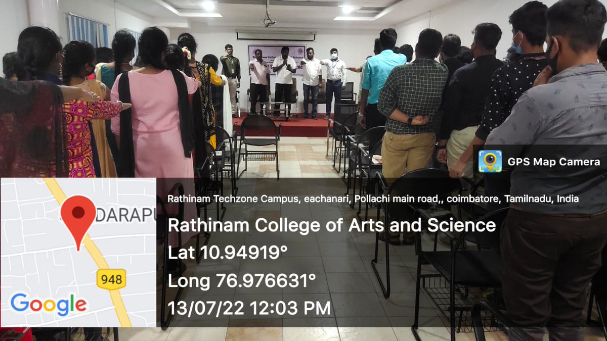 #Rathinam College of Arts and Science & Coimbatore Corporation Jointly organised the Awareness Session on #SwachhBharat  and Installation of #Swachhata Application Installation Process, Taken the pledge for Using #Manjapai 
@NSSChennai @_NSSIndia @NssBhu @CoimbatoreCorp