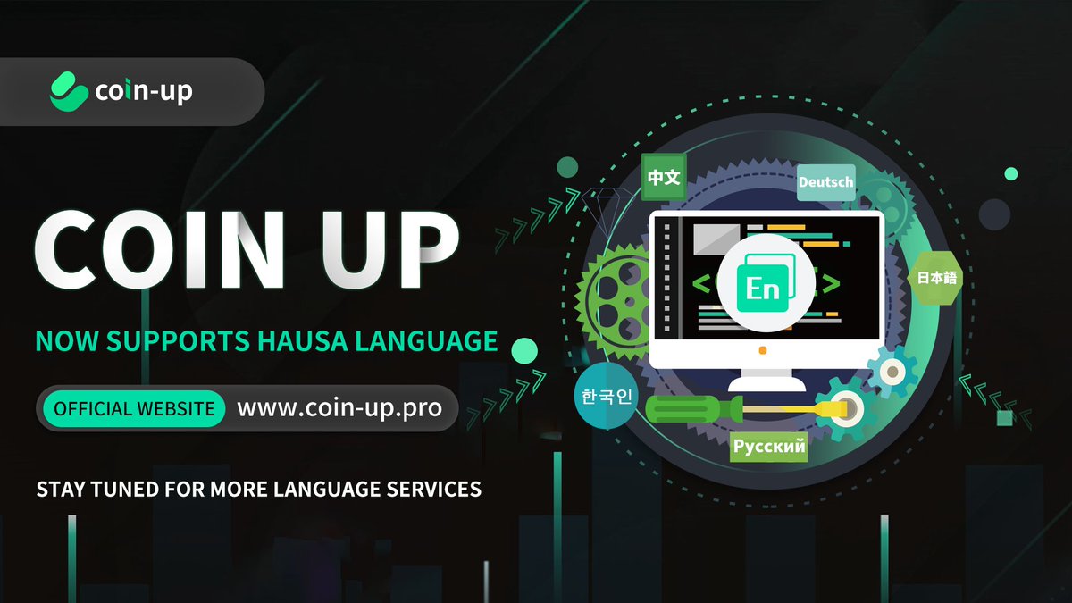 Hausa language is now supported on CoinUp!💚

😉More language services are coming soon...

#Bitcoin #Cryptocurency