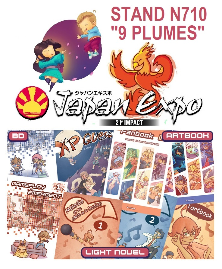 CocoGoodies's tweet photo. On exposera les 4 jours à Japan Expo sur le stand 9 Plumes - N710 - du collègue @lenuage6 ! https://t.co/sTwHyYhWOI