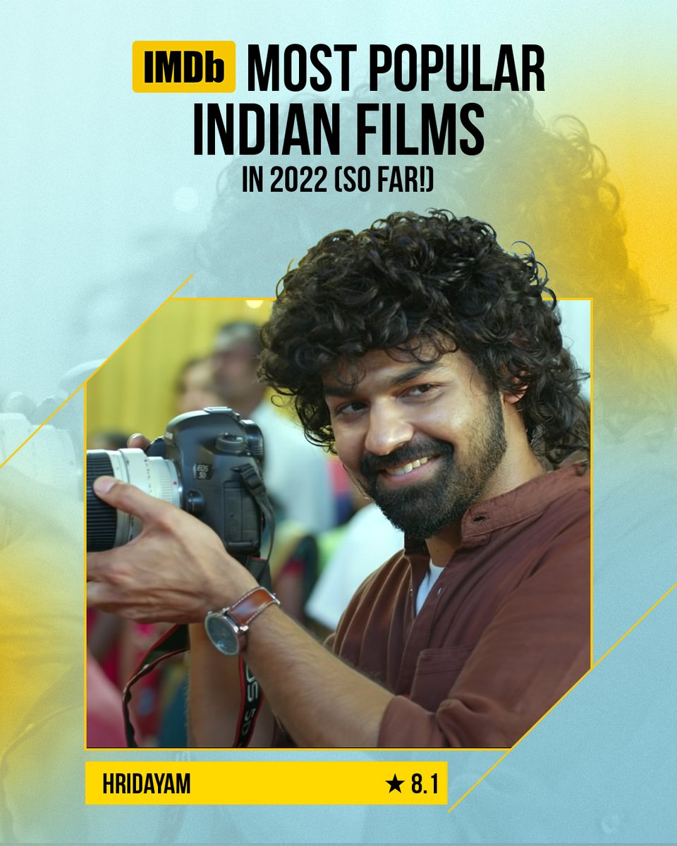 .@IMDb's Most Popular Indian Films in 2022 list features #Hridayam. 👏
What better way to celebrate our hero's birthday! 🎁💞  

#IMDbMostPopular
