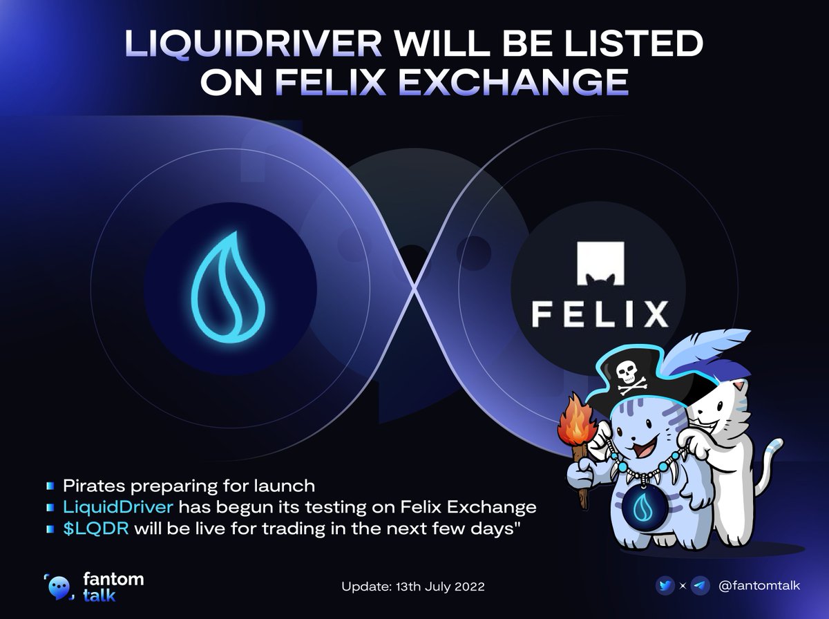 0xSonictalk's tweet photo. LIQUIDRIVER WILL BE LISTED ON FELIX EXCHANGE
$LQDR will be the next token to be listed on the first #CEX of #Fantom ecosystem.
Felix's family is getting busier and busier π½π
#FantomTalk #Fantom $FTM @LiquidDriver https://t.co/zj9irQBGhj