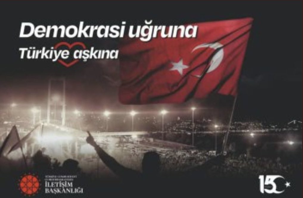 ValiSelcukAslan's tweet photo. 🇹🇷 Vatan Uğruna,
🇹🇷 Demokrasi Uğruna,
🇹🇷 Millet Uğruna,
🇹🇷 Yarınlarımız Uğruna;
#TürkiyeAşkına
#15Temmuz https://t.co/B78NKR5yPk