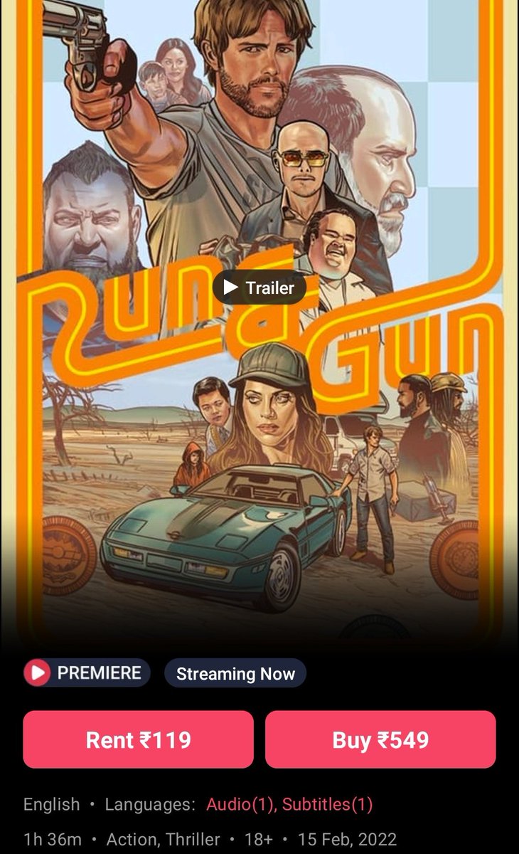 CinemaRareIN's tweet photo. When reformed criminal Ray is blackmailed into one last job for the mob, he finds himself wounded, double-crossed and on the run from ruthless assassins.
#RunAndGun (2022) by #ChristopherBorrelli, now available on @PrimeVideoIN Store and @BmsStream. https://t.co/fGmuxpdhye