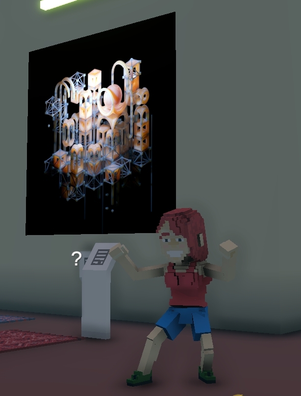 <a href="/TheSandboxGame/">The Sandbox</a> <a href="/MOCDA_/">MoCDA: Museum of Contemporary Digital Art</a> I just participated in the #TheSandbox weekly contest for a chance to win 200 mSAND! Here is my favorite piece from the ‘Impossible Worlds’ exhibition, check out my screenshot below!
👇