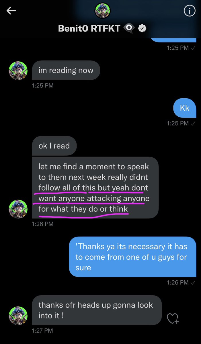 TheRealNomics's tweet photo. Making this point last time then @Nike @RTFKT legal 2 stop these lies/attacks meant 2 smearing &amp; damage us #Liable

Yo @benitopagotto @Zaptio @RTFKT @RTFKTHercules spoke 2 u in IRL &amp; Ben in DM @VegaGenesisTM at no point do any of u get 2 attack my right of free speech NOT ever 👁 https://t.co/2SVv6fmPvT