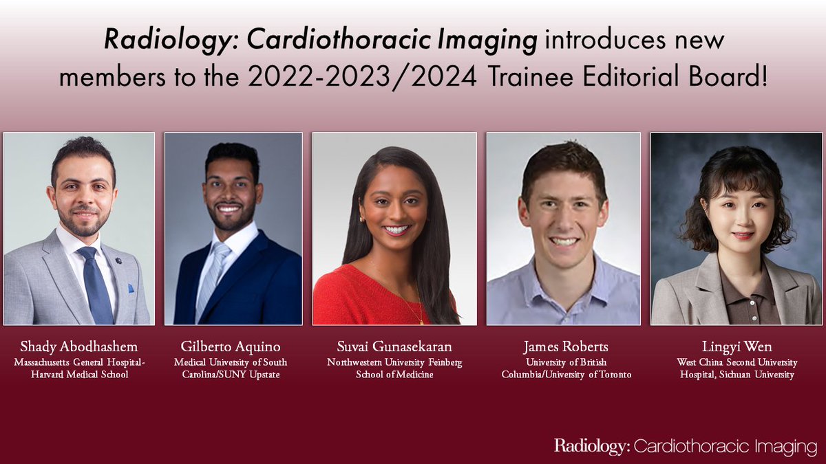 Radiology Cardiothoracic Imaging on Twitter "Congratulations and to our new trainee