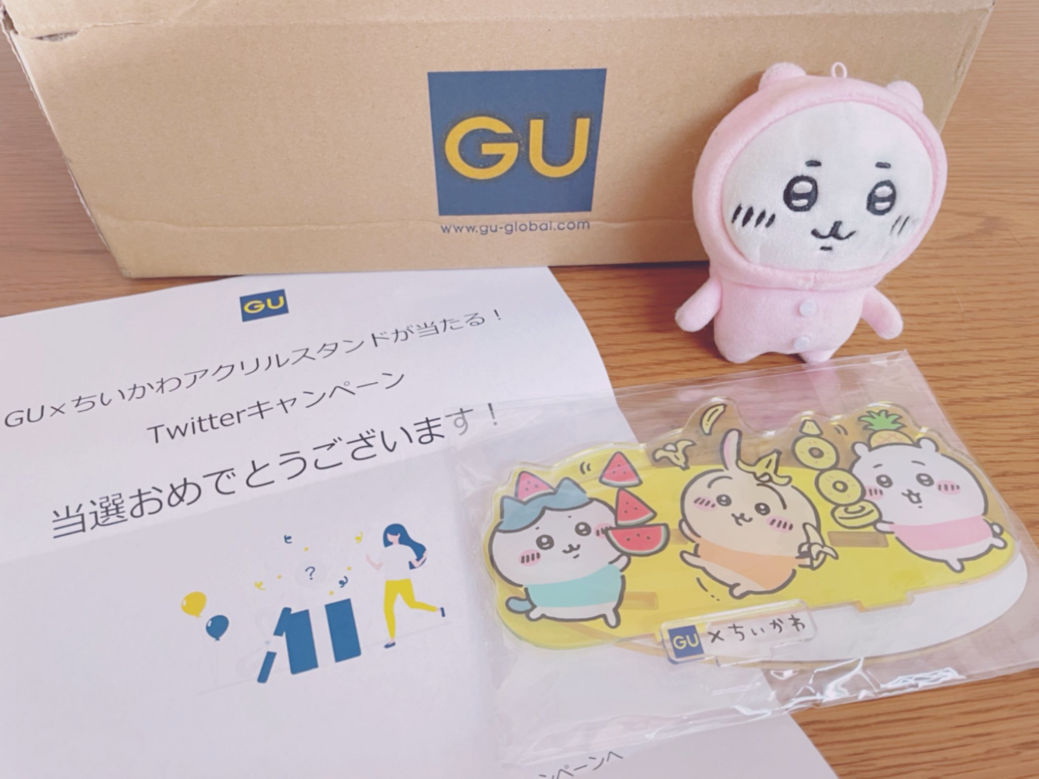 ちいかわ GU ジーユー アクリルスタンド 当選品 ちいかわ GU 当選品 アクリルスタンド（GUちいかわのコラボ