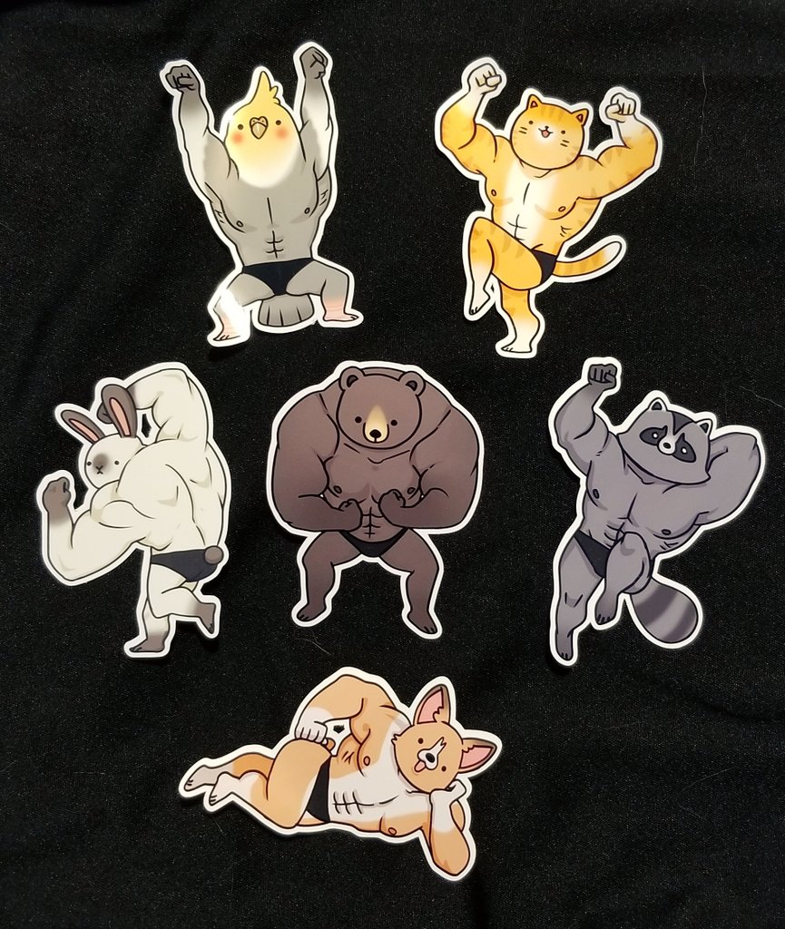 Maizilla's tweet photo. Buff animal stickers :3c https://t.co/mZDLMnNg8B