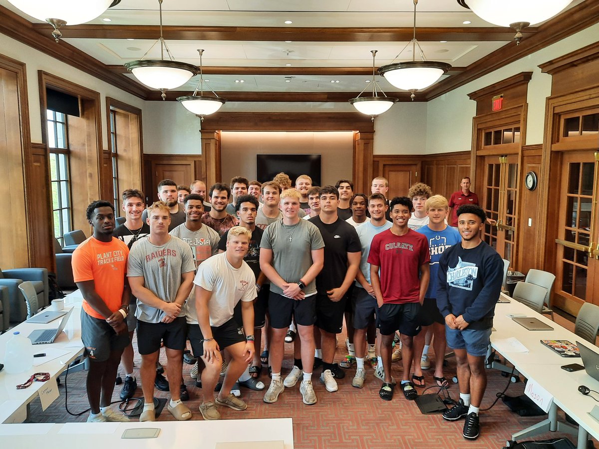 New Colgate Football/Career Services tradition: all of our seniors just graduated with a job, grad admission, or offer to play. Today the 2026s started that journey. Commit to excellence, outwork the competition. That's how we roll. <a href="/ColgateFB/">Colgate Football</a> <a href="/ColgateCCS/">Colgate University Career Services</a> <a href="/Coach_Dakosty/">Stan Dakosty</a>
