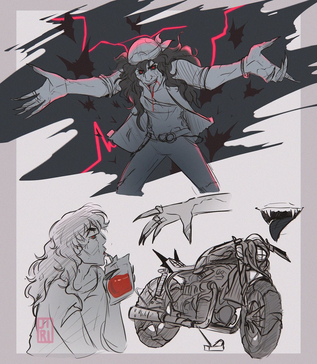 I am very taken with the idea of a vampiric Eddie. And I think he deserves a cool monster motorcycle.