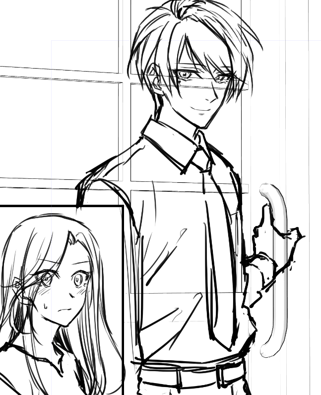 ちなみに今は絶賛2話の原稿作業中です
(いつもかなり引きで描いてるから拡大すると線ガタガタね……) 