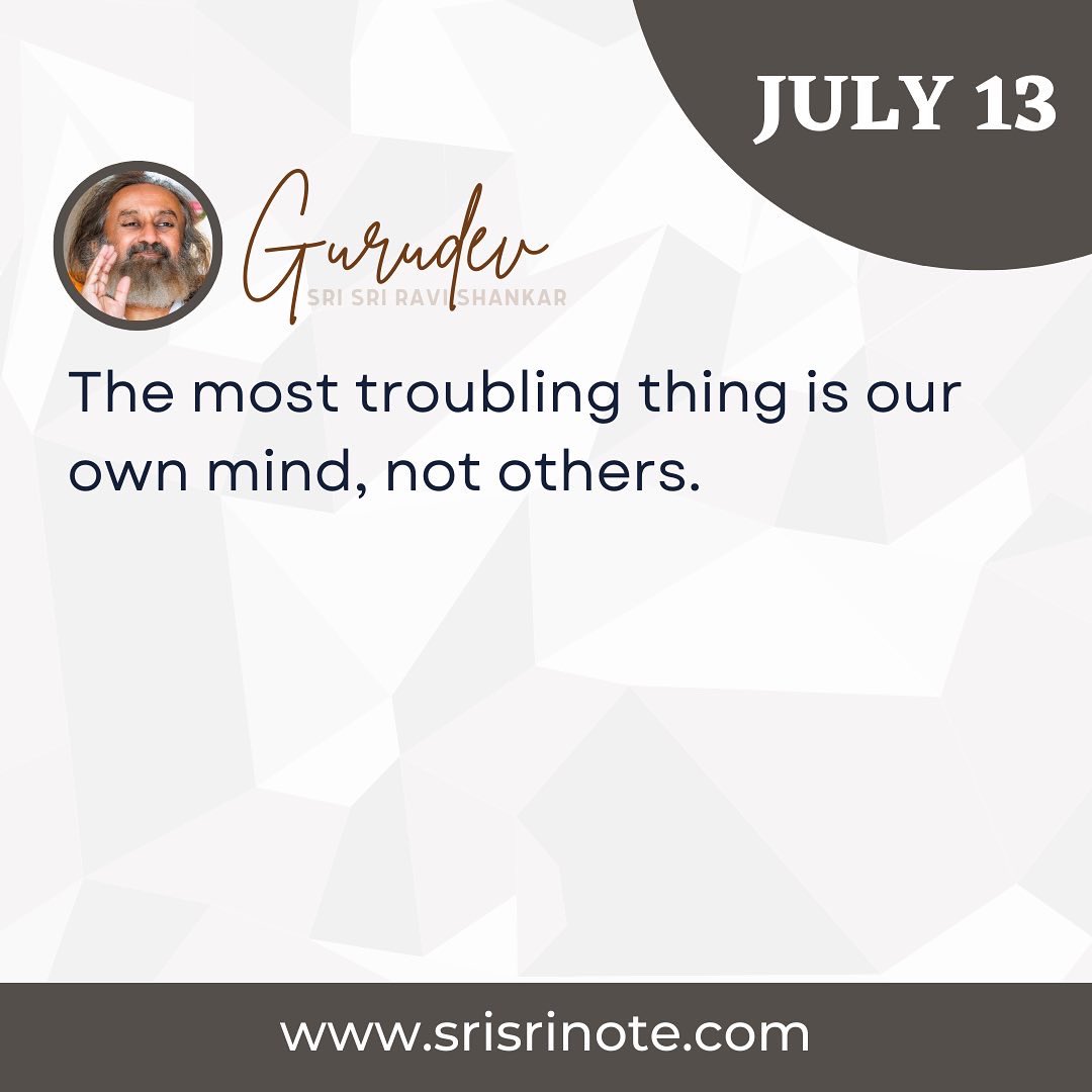 BreathWGrace's tweet photo. #SriSriNote: The most troubling thing is our own mind, not others. - Gurudev @SriSri 

#Trouble #Mind #Behaviour #Words #Ego https://t.co/1EFLcMqDdQ