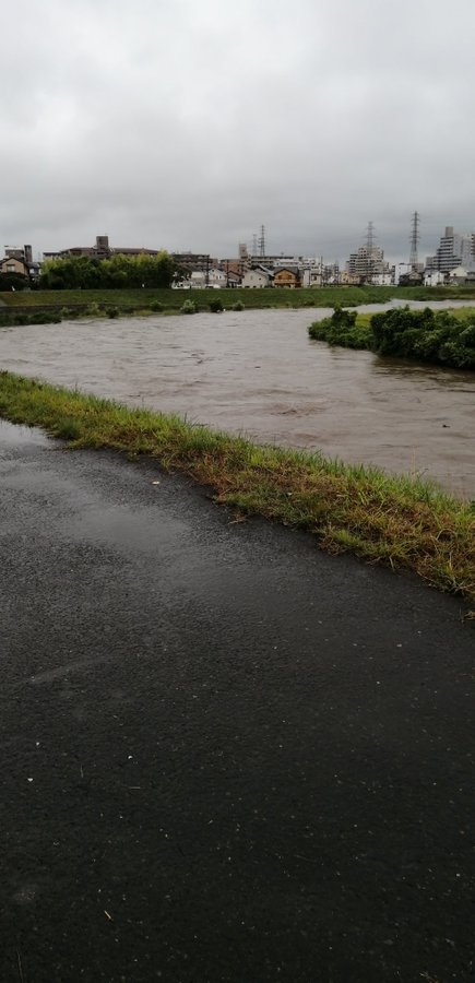 宮城県仙台市を流れる七北田川が氾濫危険水位を超え増水で避難指示 なずな速報