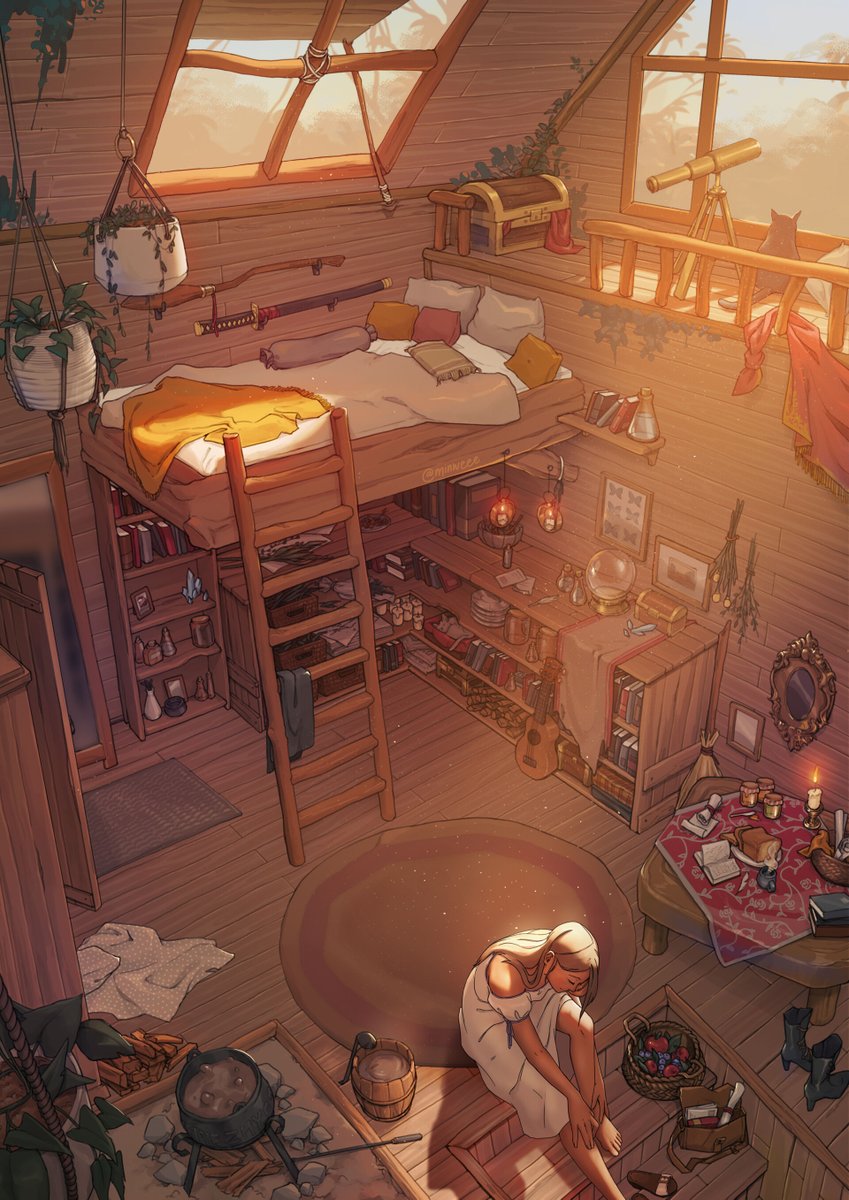 minweee's tweet photo. Hey #PortfolioDay ~ I'm Minnie, a concept artist who loves cozy lofi-set design (but also really anything design related!)
I am currently looking for full-time work! https://t.co/XZVOOUyVEX
