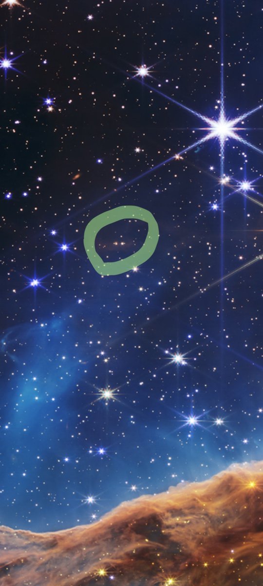 Maucs2's tweet photo. @NASAWebb I was watching the image of the carina nebula and noticed this guys. What are those? Galaxies? Stars? Dust? https://t.co/sMZSpiKJuC