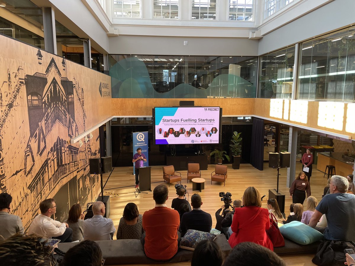 nickshewring's tweet photo. Massive turnout for the Startups fueling startups event on at the #precinct great to see the ecosystem coming together to share lessons and help each other scale. @AdvanceQld @SarahRubyHunter @deel and many more speakers https://t.co/Tn3caWfb8U