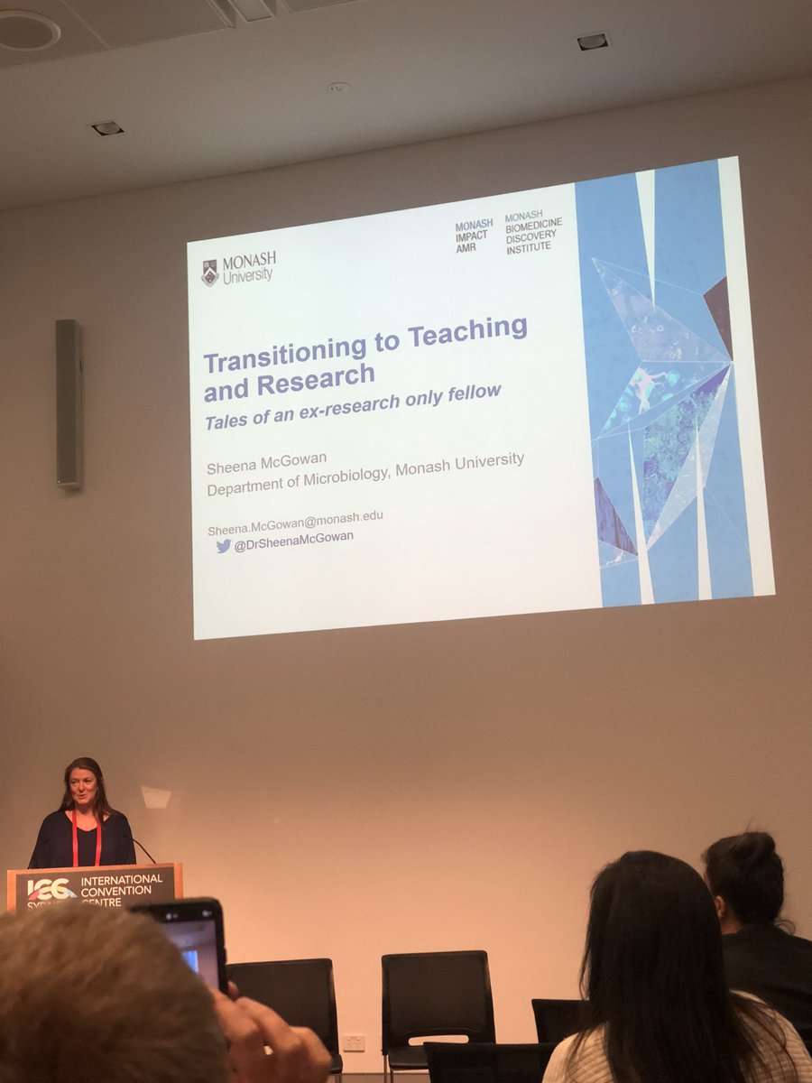 mahjabeenkhan58's tweet image. A really insightful talk by Sheena McGowan on hybrid career pathway teaching and research side by side #2022ASM #AUSSOCMIC