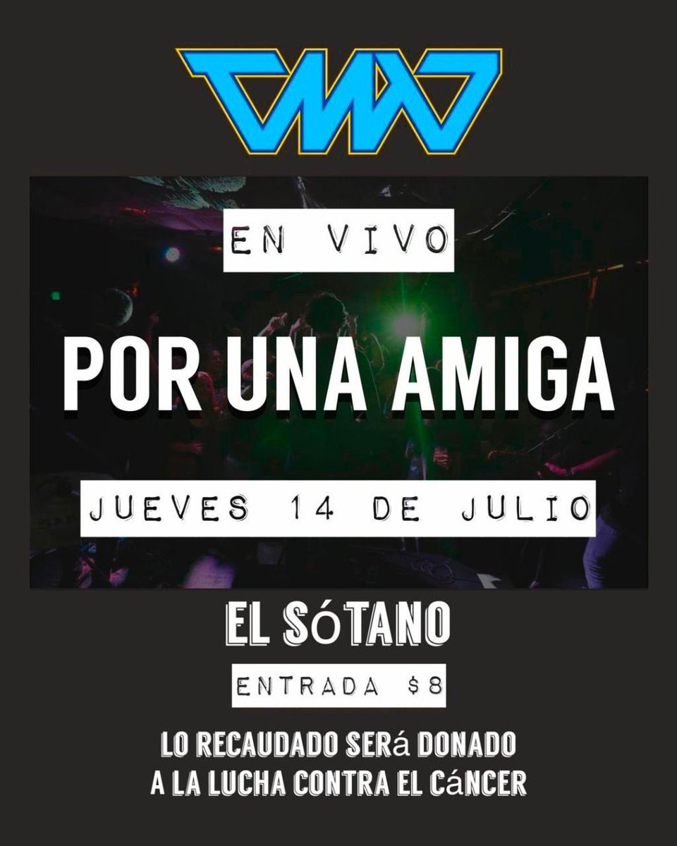 Este Jueves 14 , TMV toca sus mejores tracks: 

POR UNA AMIGA