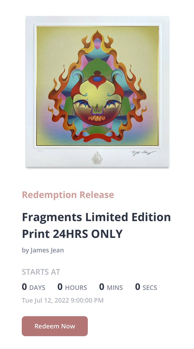 📣 It’s time Outlanders—the redemption period has now opened for #FragmentsNFT physical prints!

🕰🚨 24 HOURS ONLY 🚨🕰

merch.outland.art

🛒🛍
