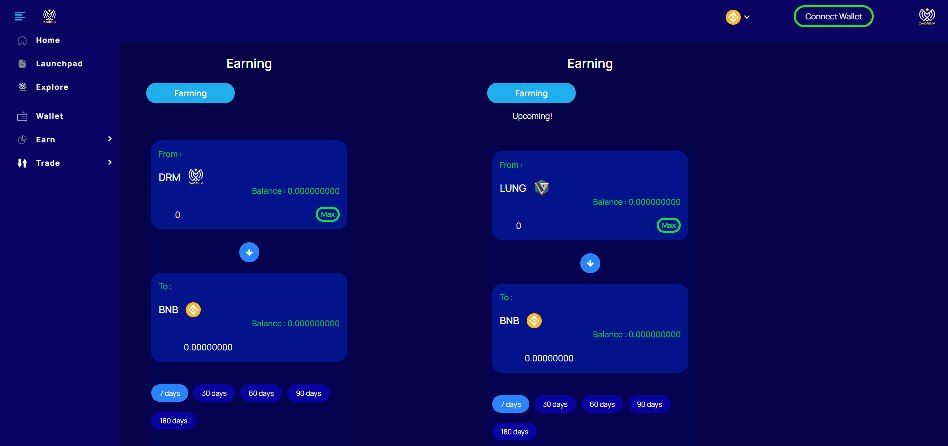 DaoriumChain's tweet photo. We introduce the Daorium Platform
in the future daorium will have launchpad, wallet and block explore, and now we have swap and farming features, with pair bnb, for lunagens the team is discussing it and will happen soon. 
#DeFi #Layer2 #Blockchain #BNB #BTC #ETH #DRM #DAORIUM https://t.co/14n8XFVadP