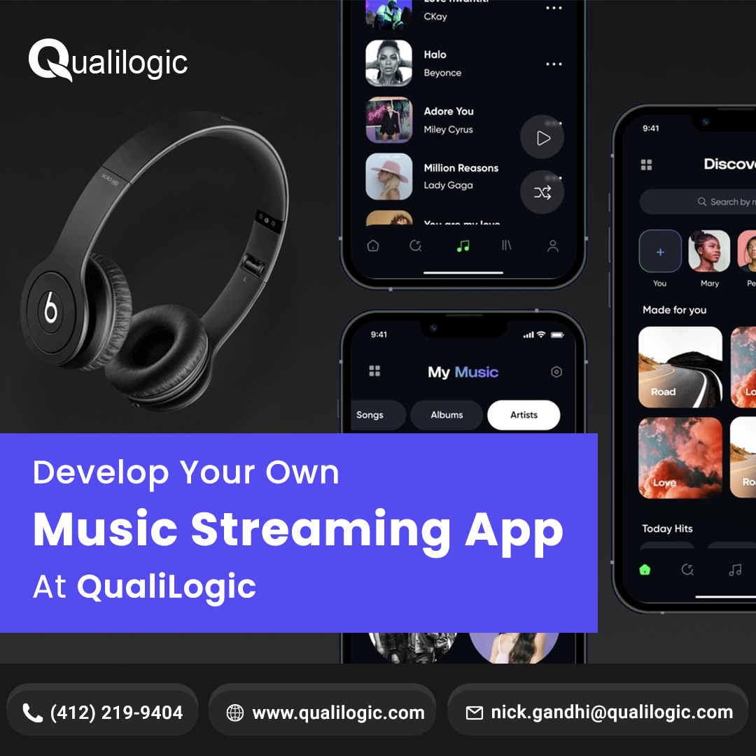 QualiLogicLLC's tweet image. Got a great idea for a new #musicstreamingapp? 

At QualiLogic, We have a team of app developers who can help you to enter the market with a highly engaging and user friendly #musicstreamingapplication.

#musicstreamingappdevelopment  #musicstreamingappsolution #musicapp