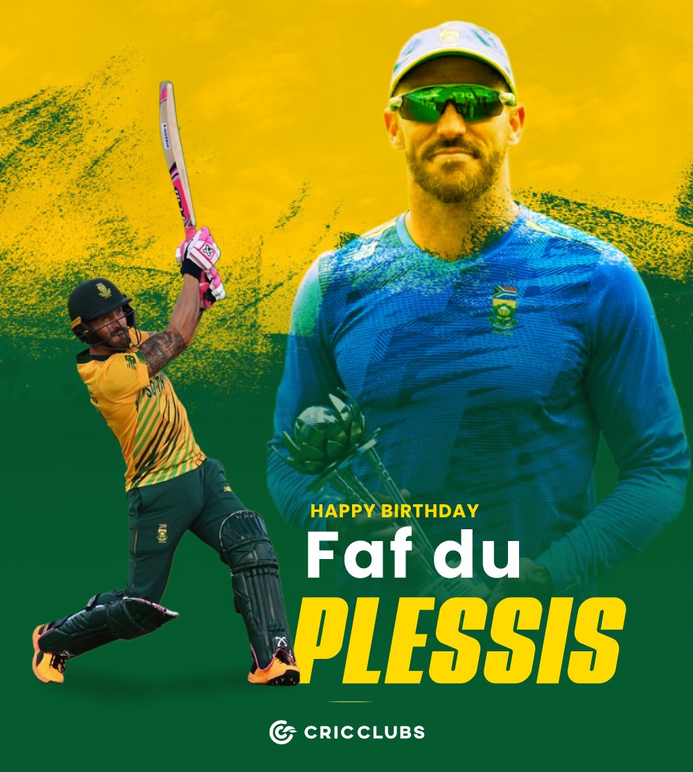 Join us wishing the Protea fire Faf du Plessis, A very happy birthday!   