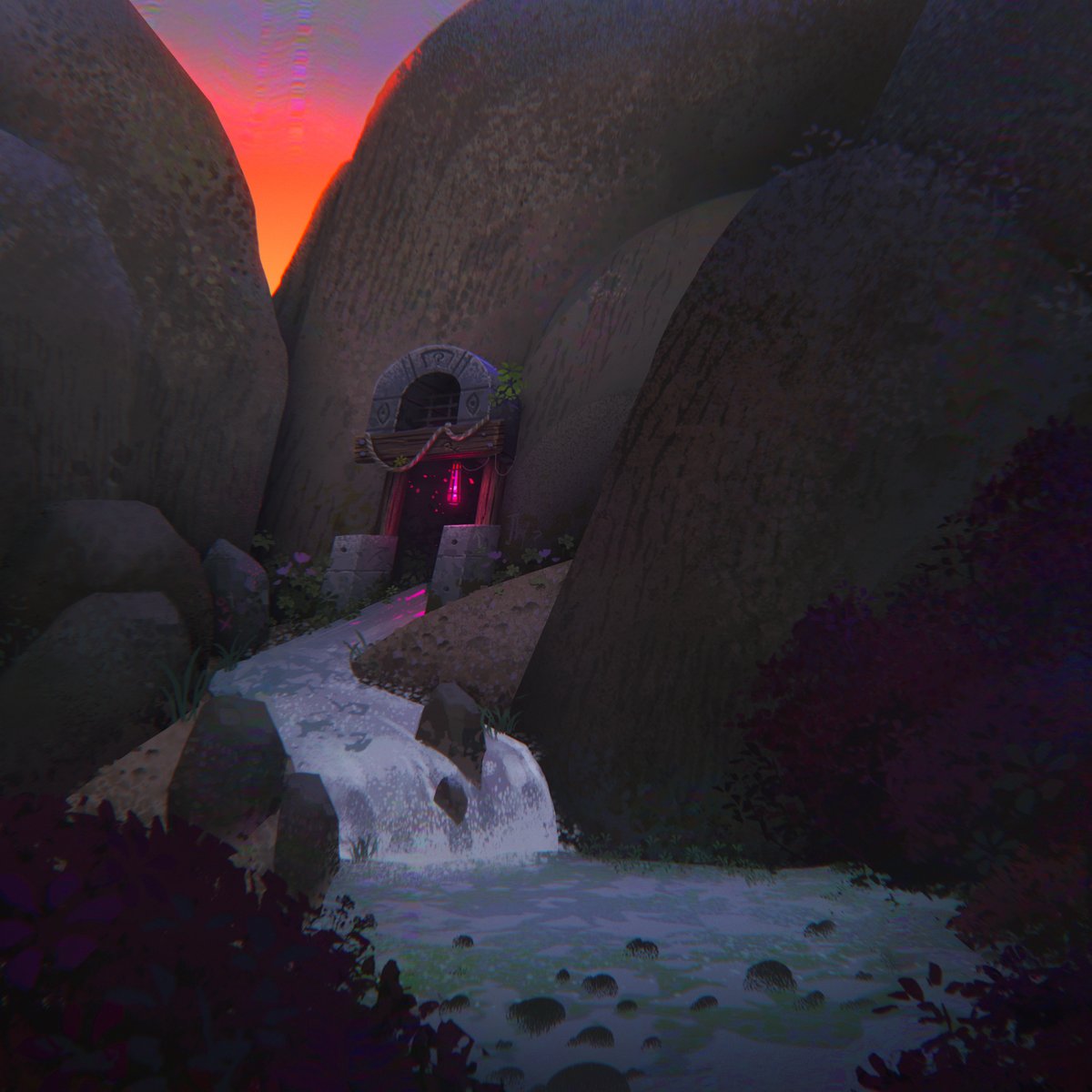 achluomania's tweet photo. Happy #PortfolioDay I'm Jamie, a background painter and Vis Dev artist. In deep with painting moody images and playing with color and light. Experimenting with VR and animation! https://t.co/DqGlKDTD7G