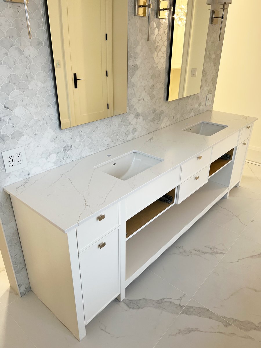 CocoTile's tweet image. Silestone Ethereal Glow Quartz Double Vanity Top #cocotile