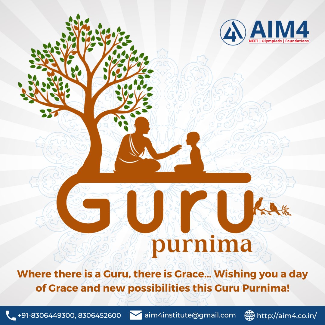 Aim4Institute's tweet photo. Happy Guru Purnima
Let us be grateful to the ones who have guided us
toward the path of righteousness and success.
.
.
#happygurupurnima #gurupurnima #gurupurnima2022 https://t.co/GVsG84kx10