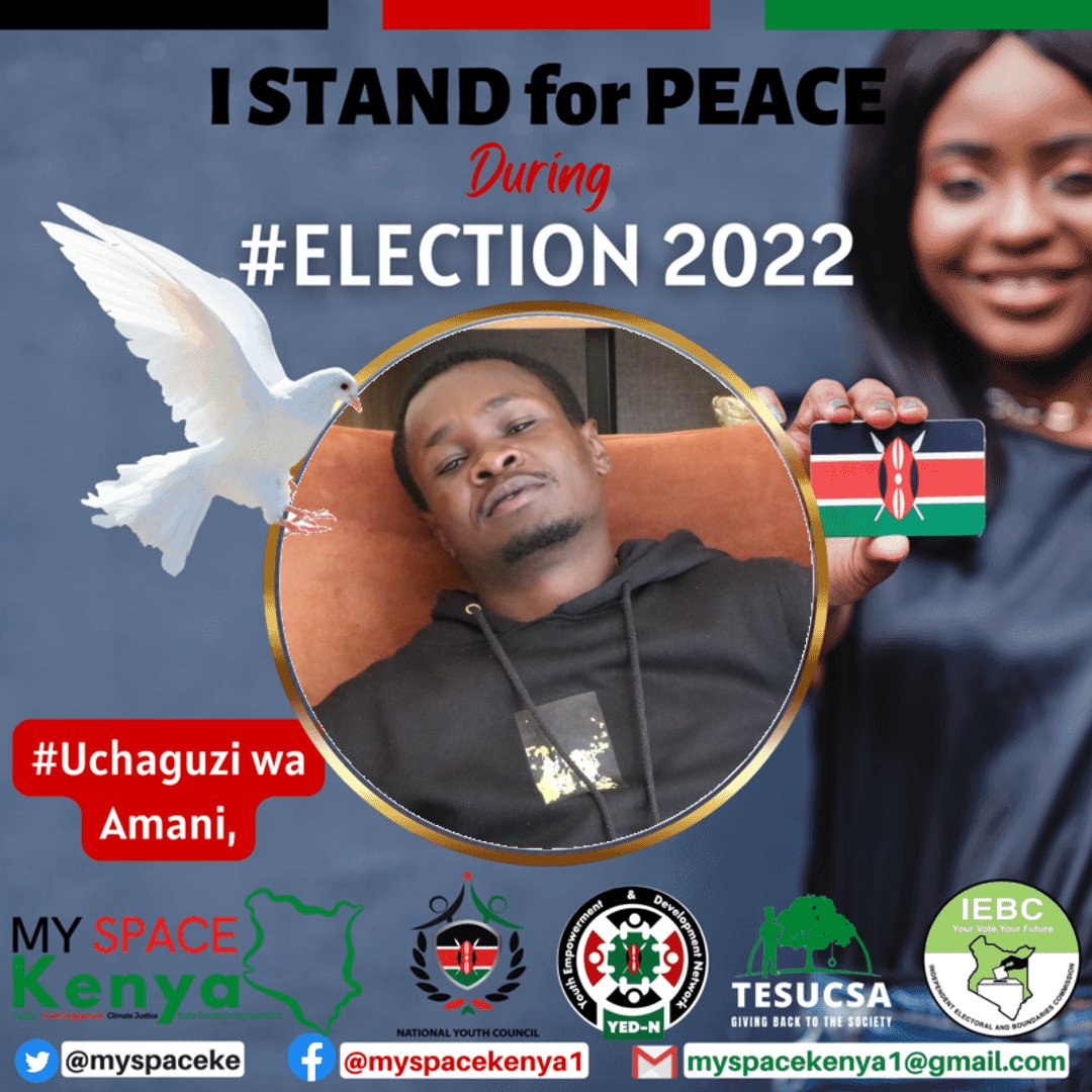 Peace Love & Unity have been part of our Kenyan heritage since history. Let's not kill it with a single election #Istand4peace #uchaguziwaamani #GE2022 @IEBC_YCC  @RoySasaka @Israel_Adam_ @MOHA_made_ @NYC_YouthVoice @kendi_muthomi @_JoelMwita @sirRobiDen @YEDNetworkKe @UNDPKenya